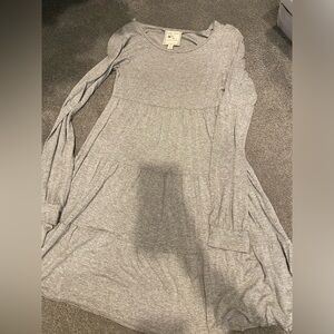 Woman’s solid grey size medium beautiful 3 tiered layered dress premium quality